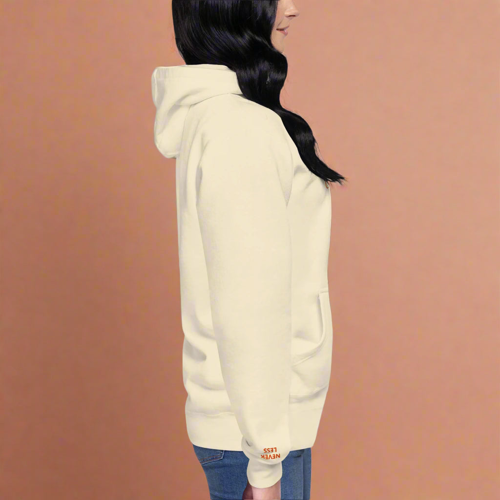 You Are Enough Classic Embroidered Hoodie - Dusty Rose and Bone