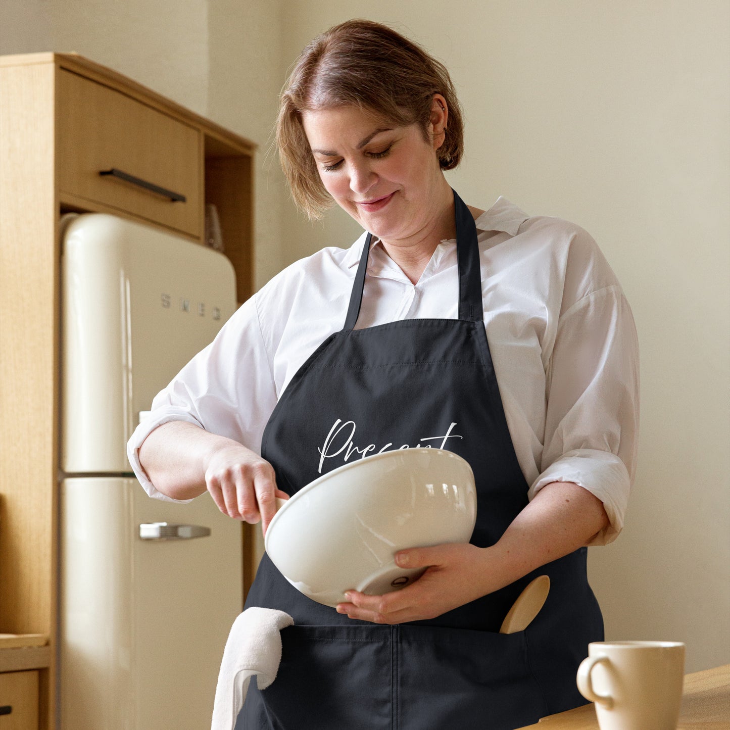 Present Over Perfect – 100% Organic Cotton Apron for Real-Life Mamas