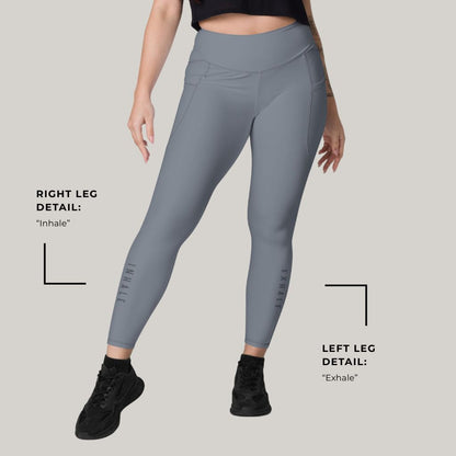 Just Breathe Eco-Friendly Recycled Soft Leggings with Pockets - Ash Grey