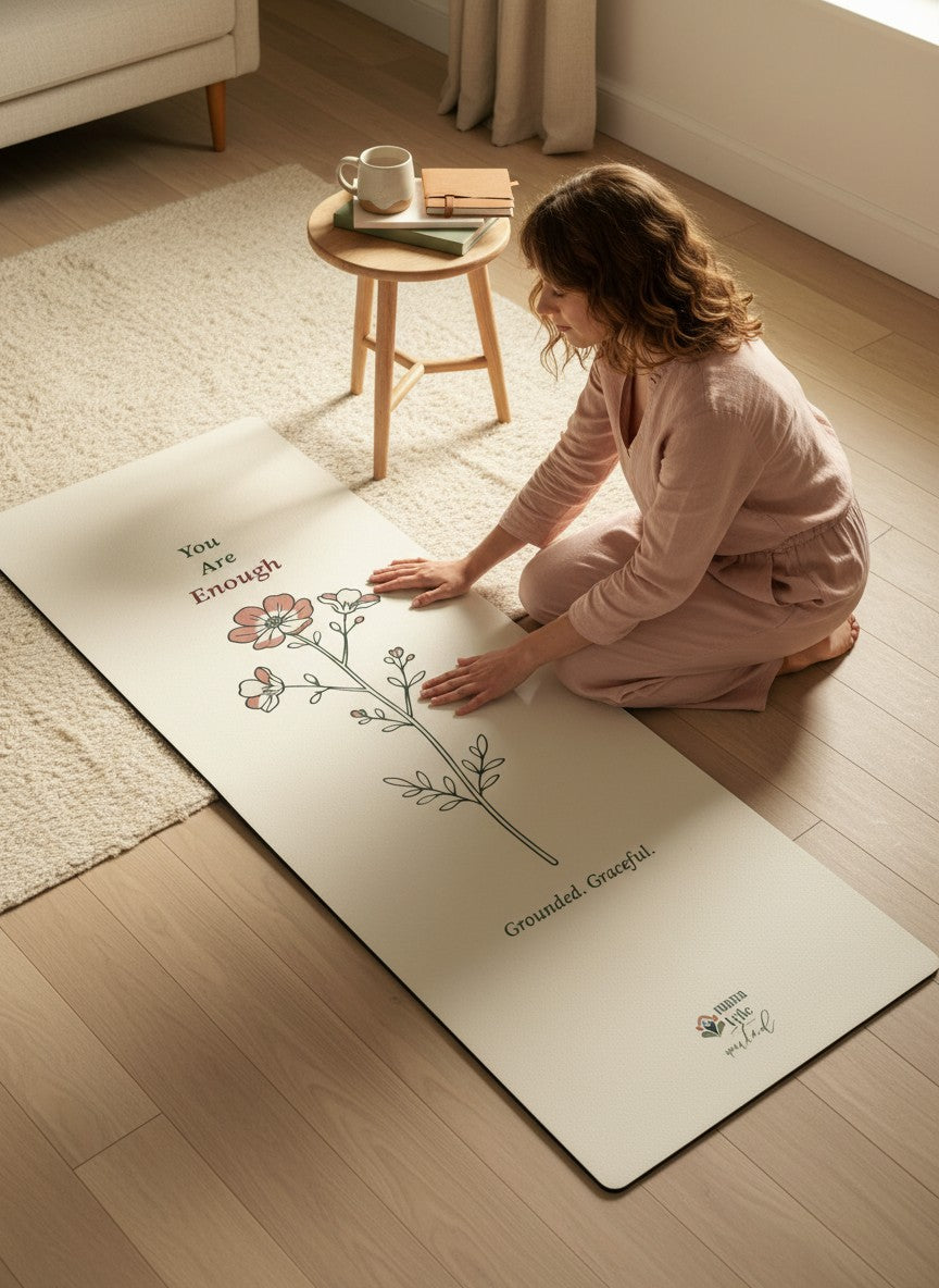 Grounded, Graceful Wildflower Yoga Mat With Carry-On Strap - The Wildflower Edit