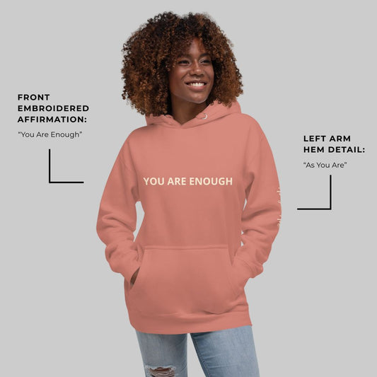 You Are Enough Classic Hoodie - Various Colors & Unisex Fit