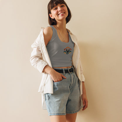 Mama Tribe United Recycled Crop Top - Rising Grey