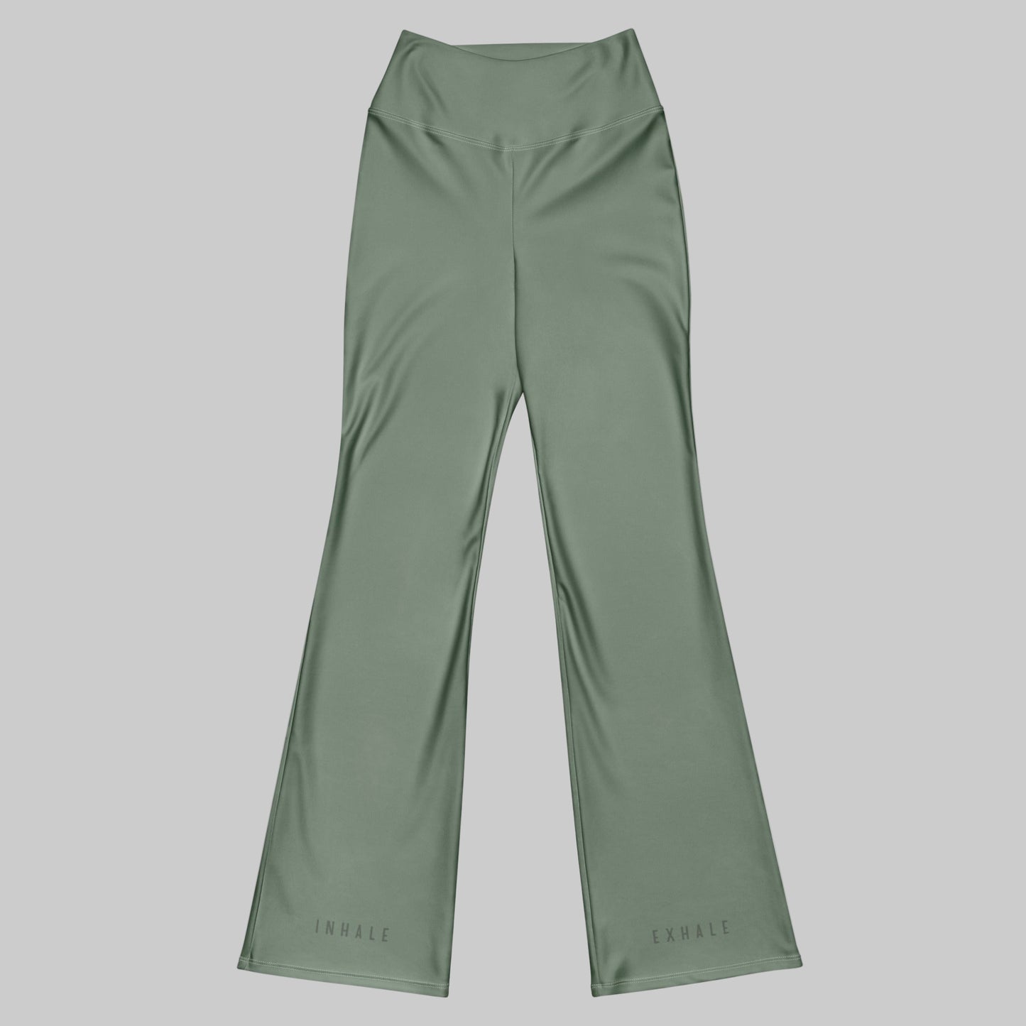 Just Breathe Eco-Friendly Recycled Soft Flare Leggings - Sage Green