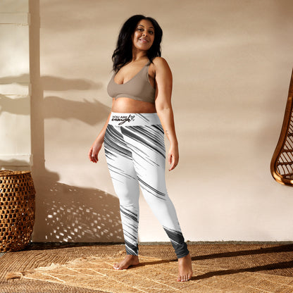 You Are Enough – Buttery-Soft High-Waisted Yoga Leggings - Airbrush