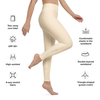You Are Enough Classic Buttery-Soft High-Waisted Yoga Leggings - Stone Beige
