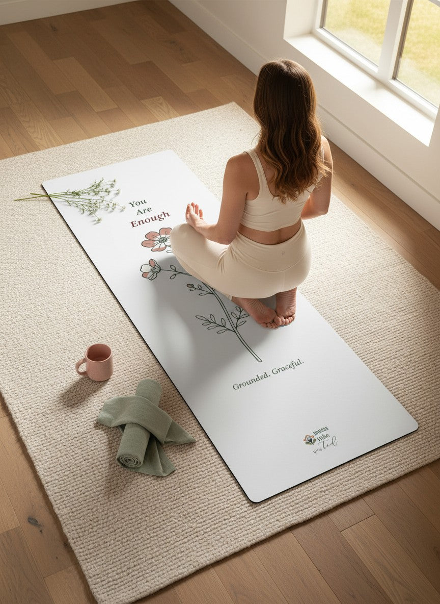 Grounded, Graceful Wildflower Yoga Mat With Carry-On Strap - The Wildflower Edit