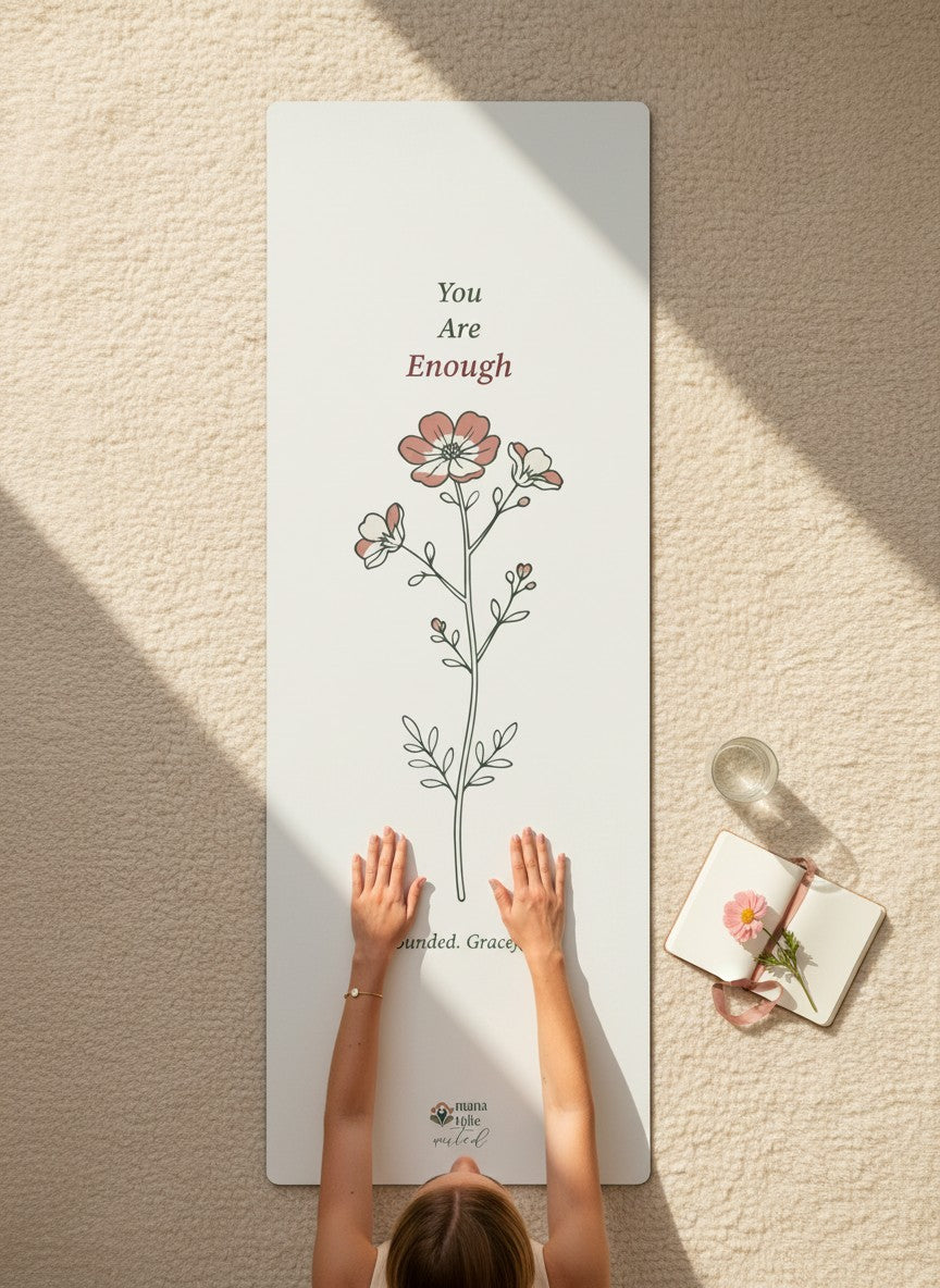 Grounded, Graceful Wildflower Yoga Mat With Carry-On Strap - The Wildflower Edit